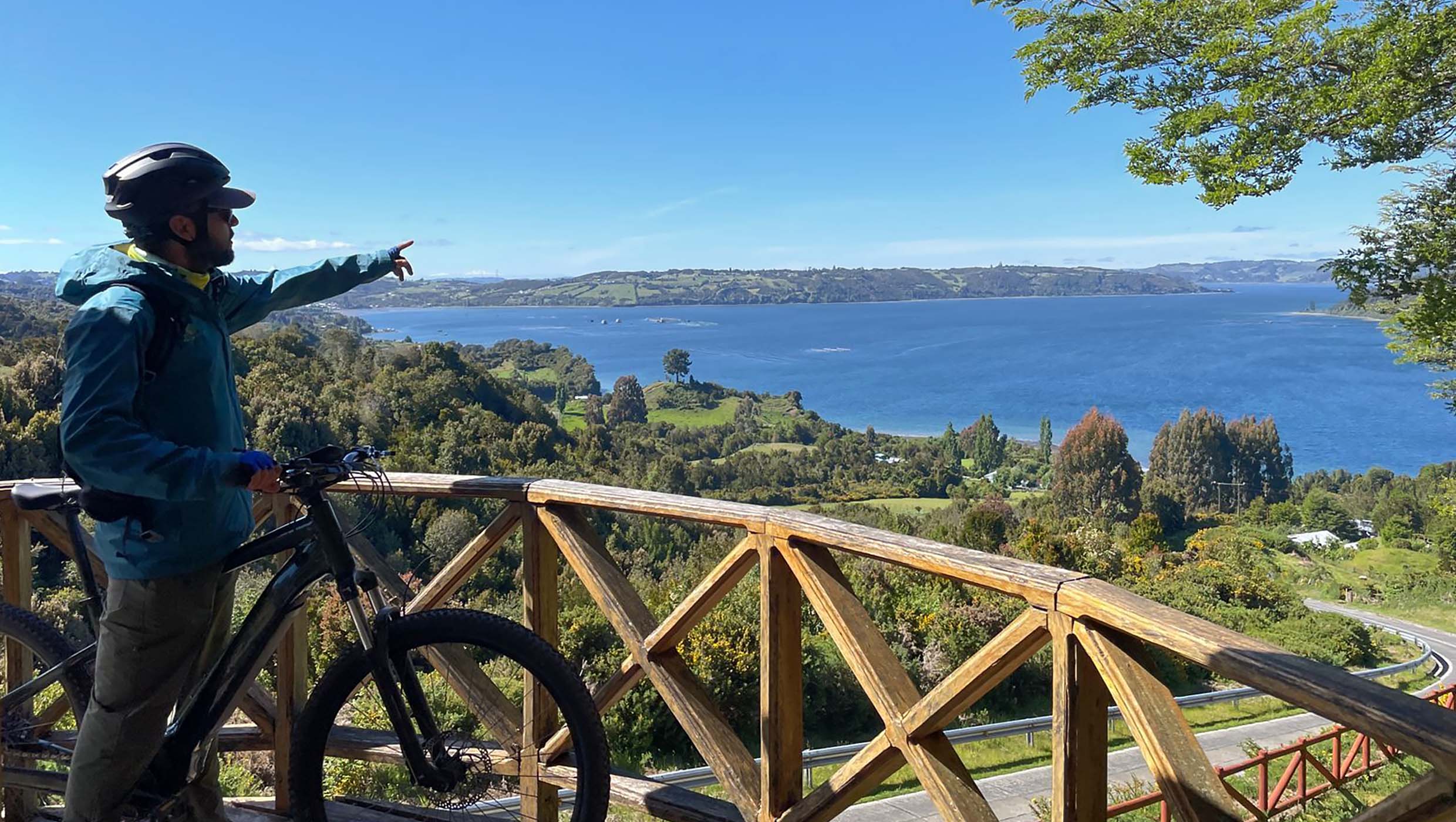 Incredible views as you go bike riding around Chiloé Island in Chile